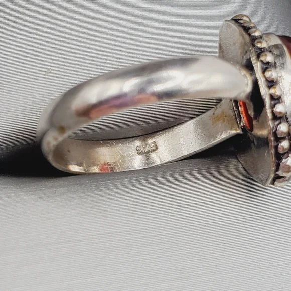 Carnelian 925 Ring - Picture 5 of 9
